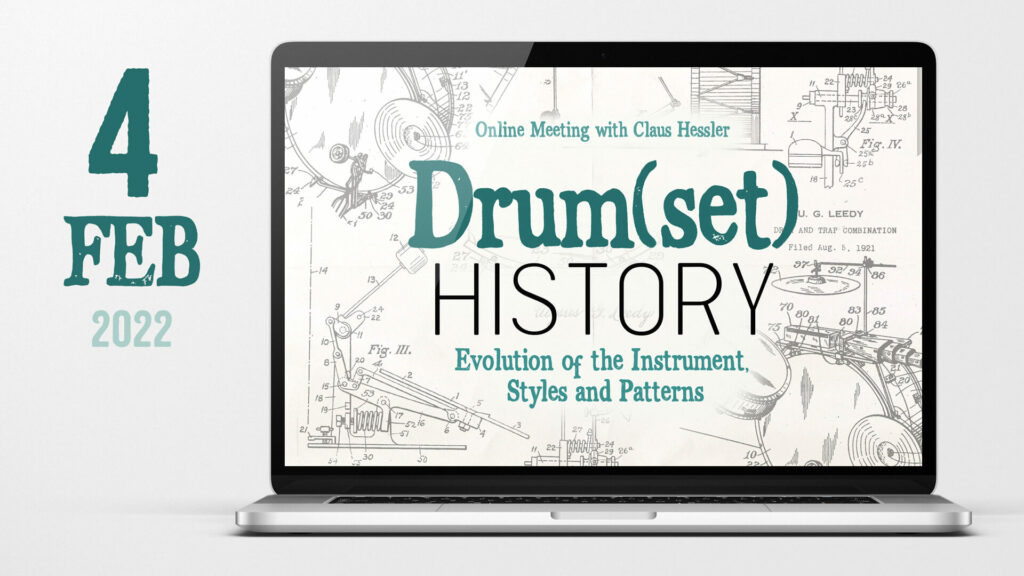 online meeting 04 02 2022 drumset history with claus hessler thumbnail