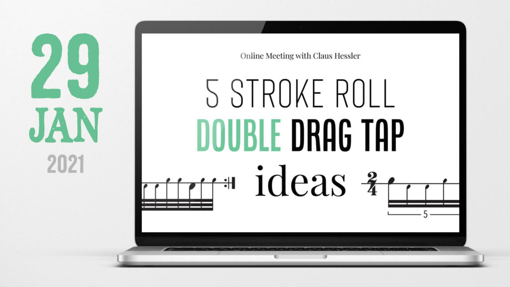 online meeting 29 01 2021 5 stroke roll double drag tap ideas with claus hessler thumbnail