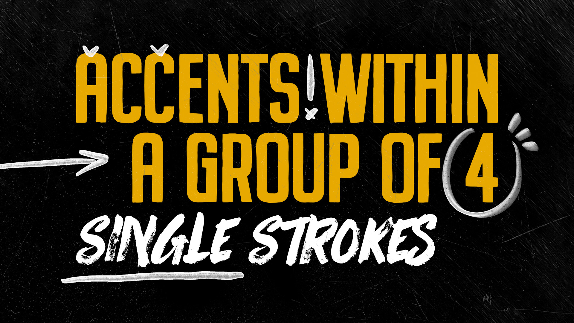 POG chapter 1 lesson 1 accents within a group of 4 single strokes thumbnail web