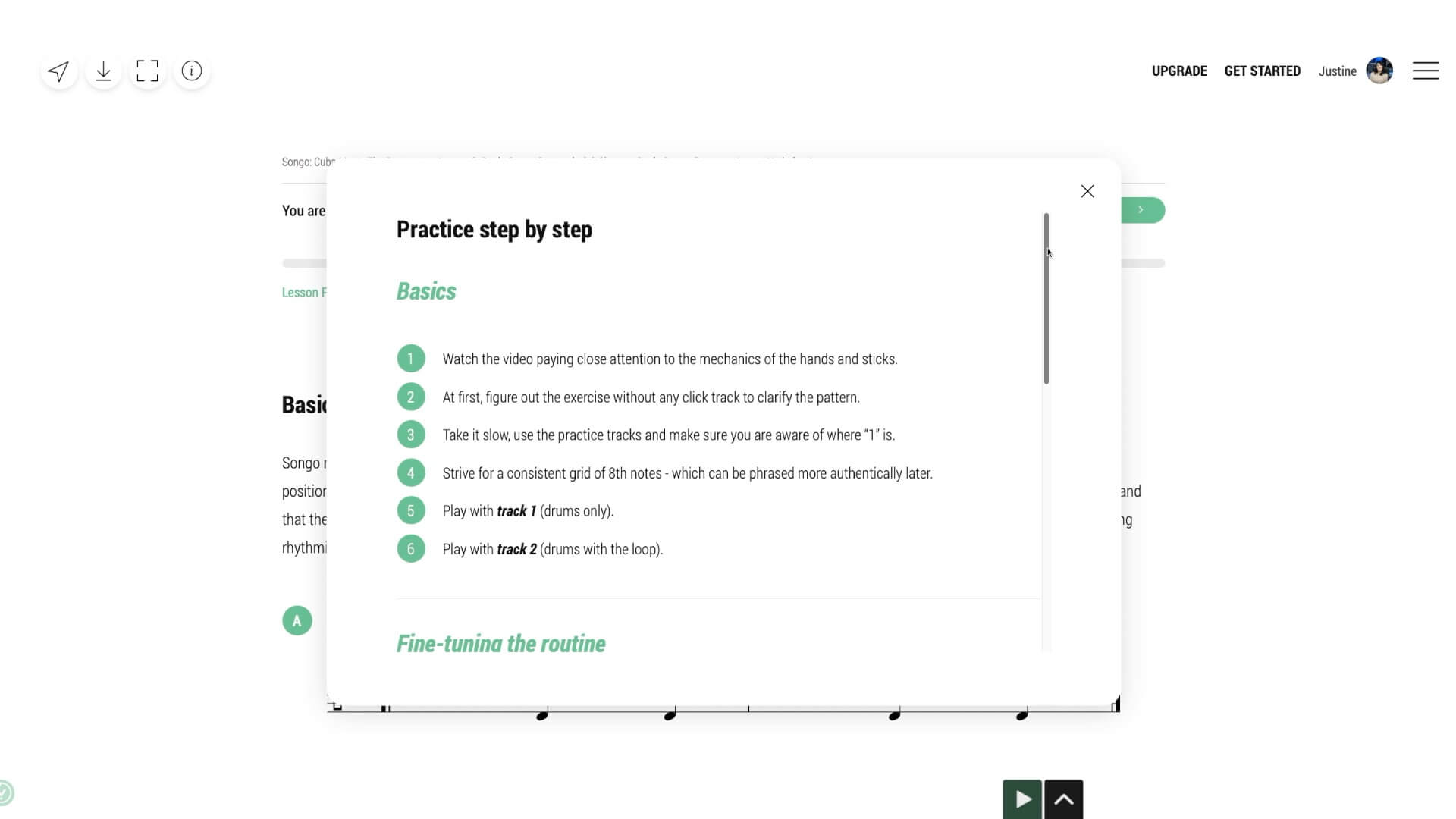Description& practice tips