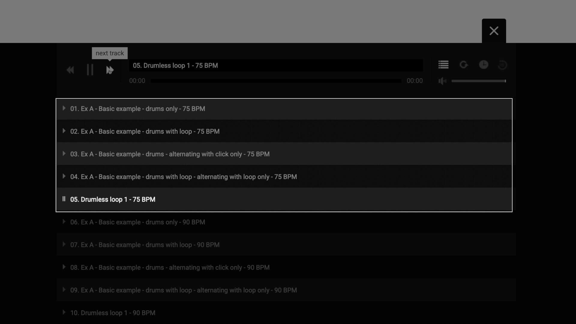drums only, click tracks,loops and more
